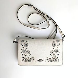 Coach White Floral Crossbody Bag
